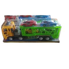 Đồ Chơi Xe Công Trình Chở 2 Xe Cần Cẩu Chạy Bằng Đà