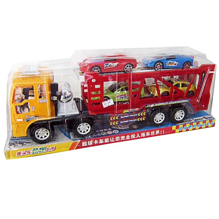 Đồ Chơi Xe Vận Chuyển Ô Tô 2 Tầng Chạy Bằng Đà Cho Bé