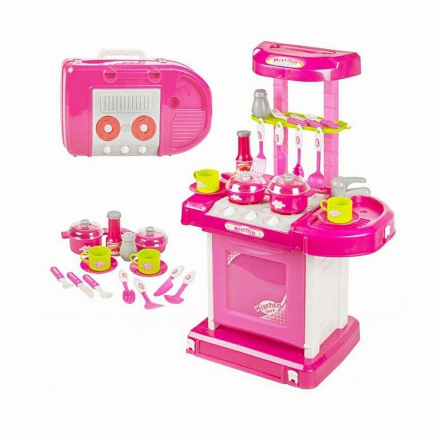 Đồ Chơi Nấu Ăn Cho Bé Gái Màu Hồng Kitchen Set 008-58