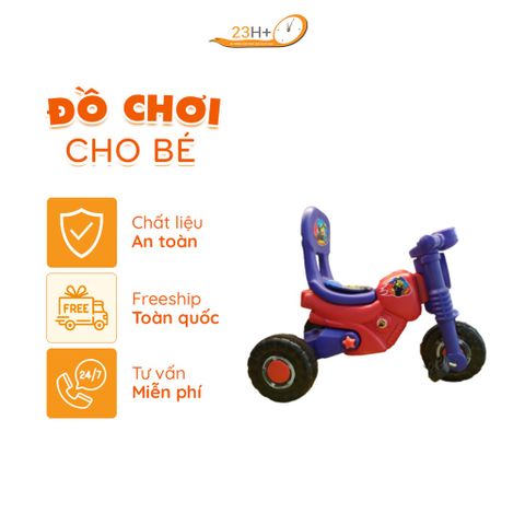 XE ĐẠP NHỰA HÌNH MOTO MÀU XANH CHO BÉ