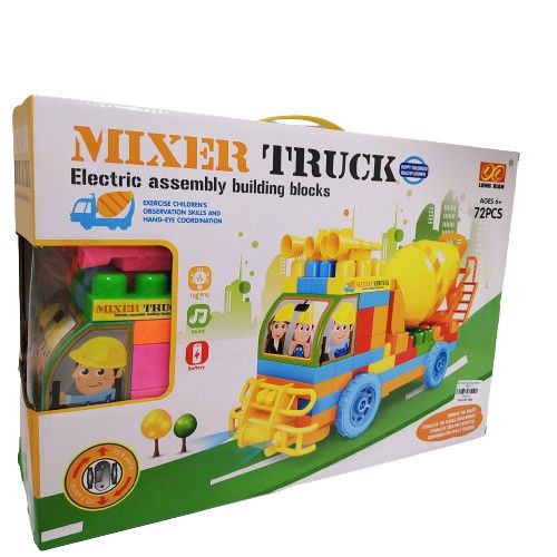 Đồ Chơi Xe Bồn Trộn Bê Tông Màu Vàng Cho Bé Mê Xây Dựng