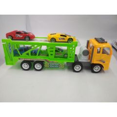 Đồ Chơi Xe Công Trình Chở 2 Xe Cần Cẩu Chạy Bằng Đà