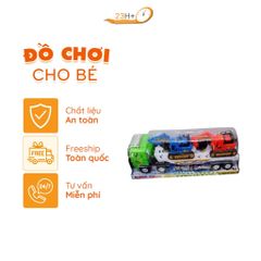 Đồ Chơi Xe Công Trình Chở 2 Xe Cần Cẩu Chạy Bằng Đà