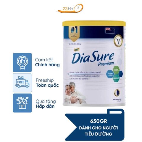 [MẪU MỚI] Sữa Diasure Premium 650g - Dành Cho Người Tiểu Đường