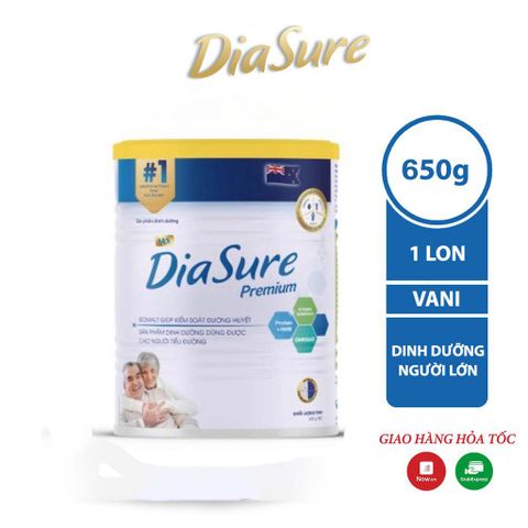 [MẪU MỚI] Sữa Diasure Premium 650g - Dành Cho Người Tiểu Đường