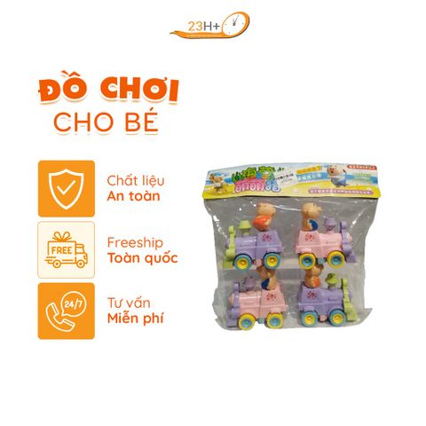 Đồ Chơi Set 4 Xe Hình Đầu Tàu Cho Bé