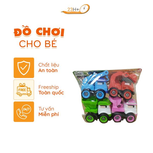 Đồ Chơi Bộ 4 Xe Poli Dễ Thương Cho Bé