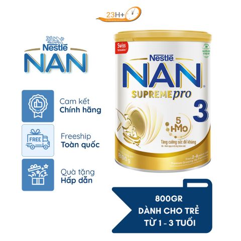 Sữa Nan Supreme Pro 3 (5HMO) 800g (2-6 tuổi) 900G MỚI