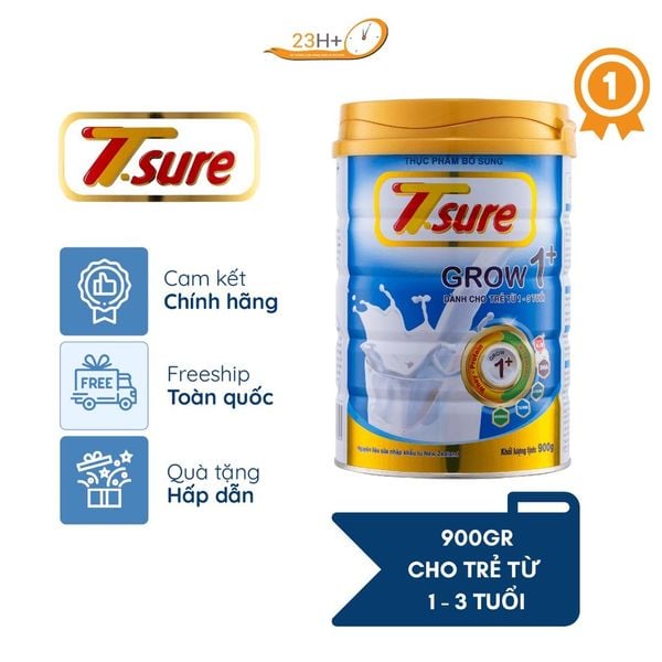 Sữa Bột T.sure Grow 1+ 900gr Dành Cho Trẻ Từ 1 - 3 Tuổi