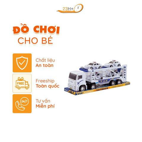 Đồ Chơi Xe Cảnh Sát Chở 4 Xe Con Chạy Bằng Đà