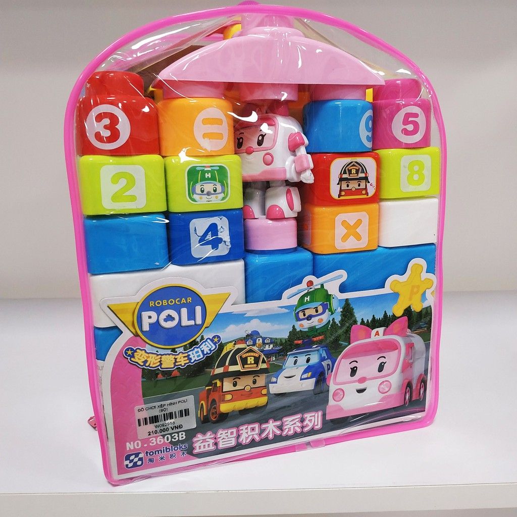 Đồ Chơi Xếp Lego Hình Poli Cho Bé