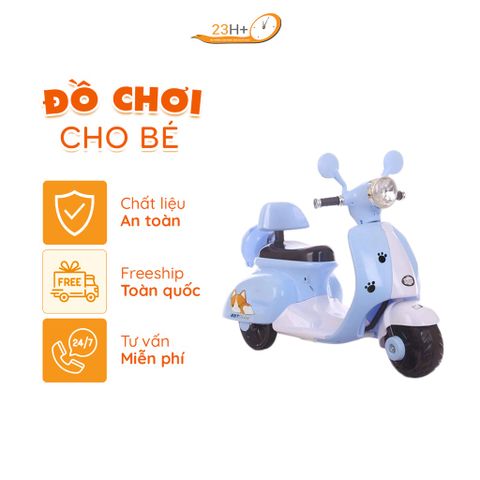 XE MÁY ĐIỆN TRẺ EM HÌNH CHÂN CHÓ ( MÀU ĐỎ _ 2-4 TUỔI )