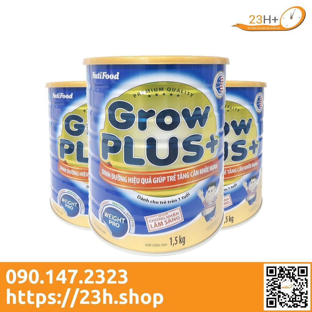 Sữa Bột Nuti Growplus Xanh 1.5kg (Mới)