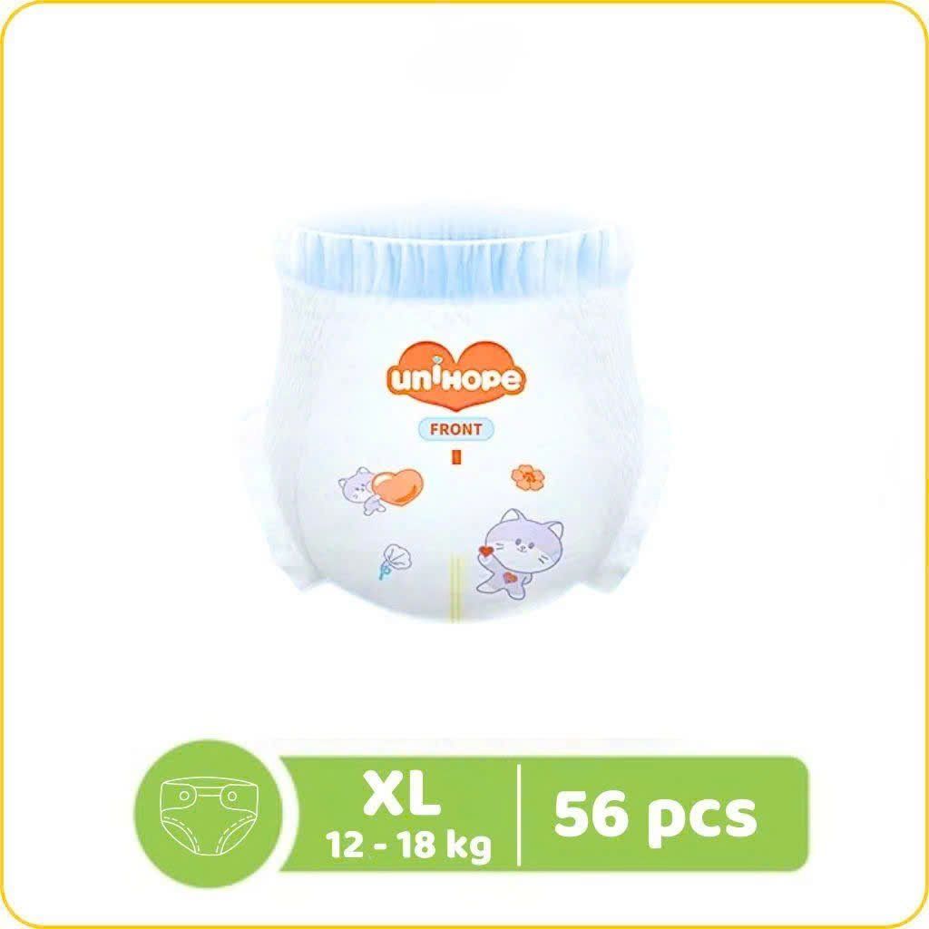 TÃ EM BÉ DẠNG QUẦN UNIHOPE SIZE XL - 56 MIẾNG