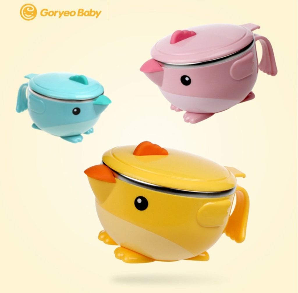 Bát Ăn Dặm Cho Bé Goryeo Nhựa Việt Nhật Màu Vàng 450ml - Hàng Chính Hãng