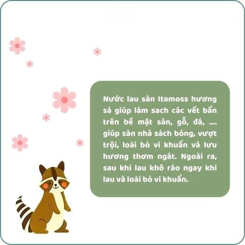 Nước lau sàn ITAMOSS hương SẢ can 1kg