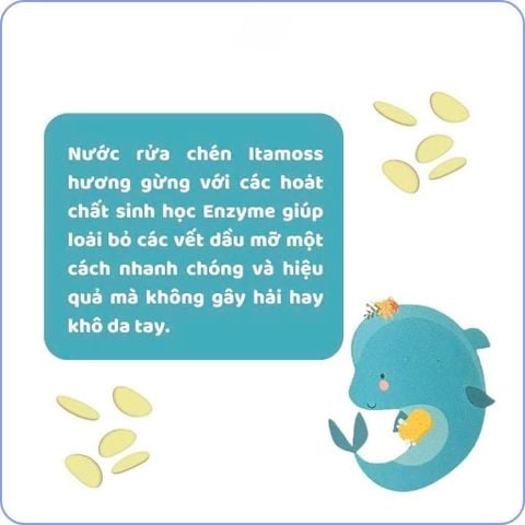 Nước rửa chén ITAMOSS hương Gừng can 1kg