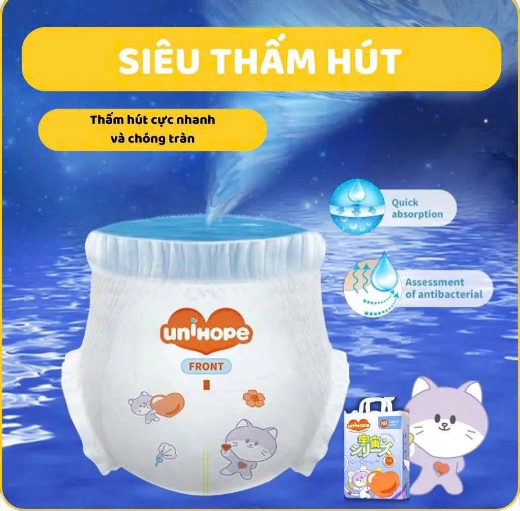 TÃ EM BÉ DẠNG QUẦN UNIHOPE SIZE 5XL - 56 MIẾNG