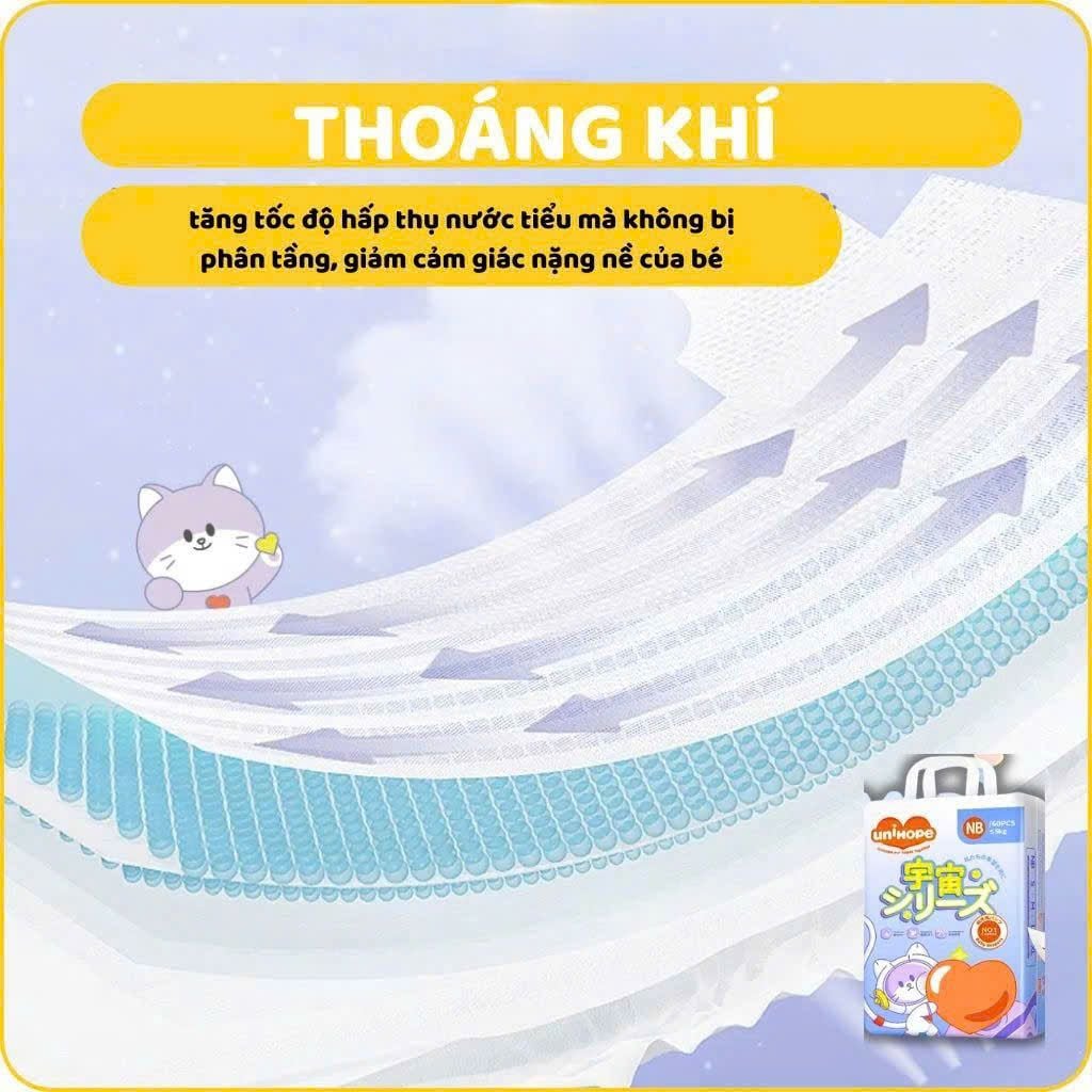 TÃ EM BÉ DẠNG QUẦN UNIHOPE SIZE 5XL - 56 MIẾNG