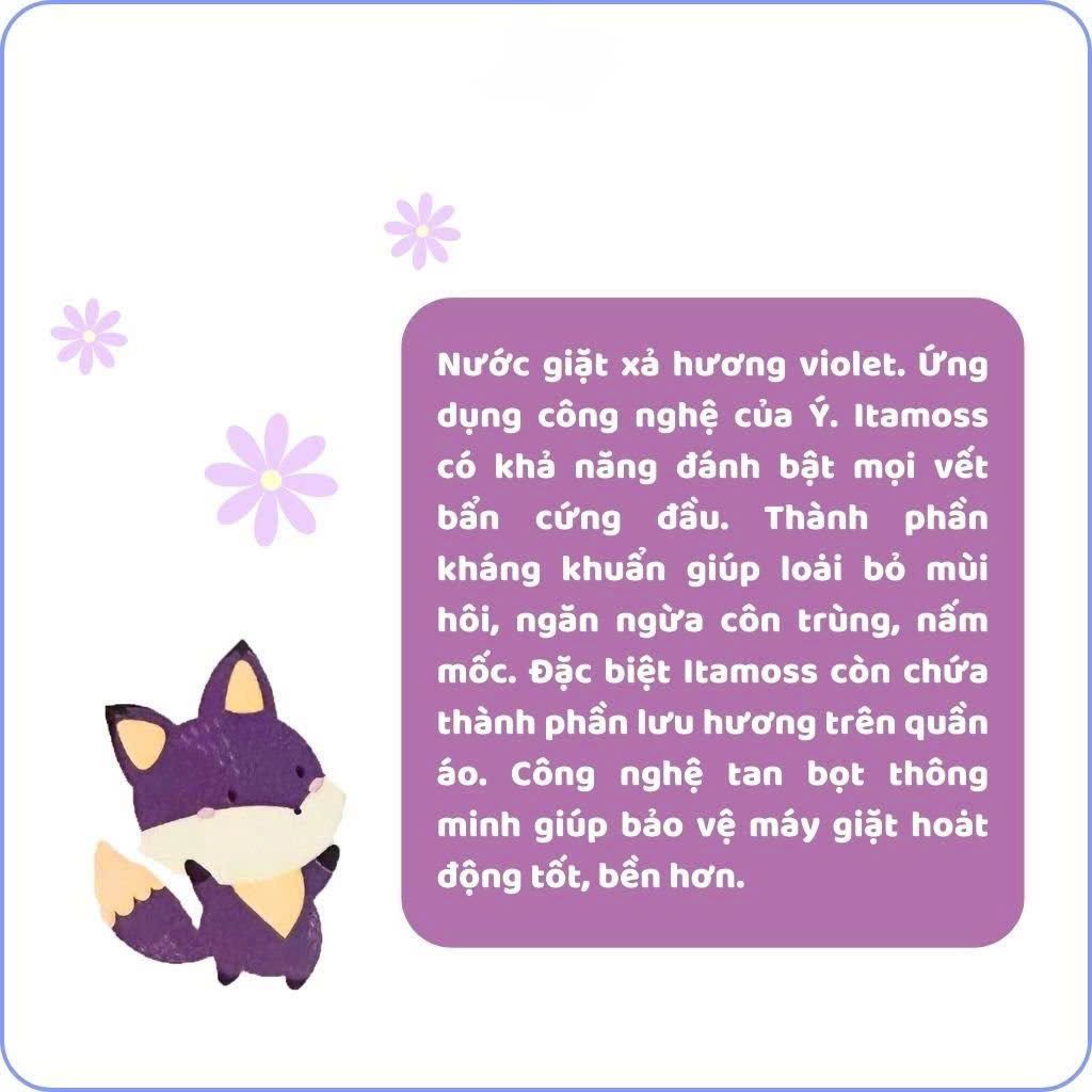 NƯỚC GIẶT XẢ ITAMOSS HƯƠNG NƯỚC HOA VIOLET 3.2KG