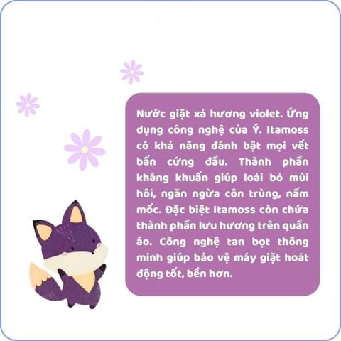 NƯỚC GIẶT XẢ ITAMOSS HƯƠNG NƯỚC HOA VIOLET 3.2KG