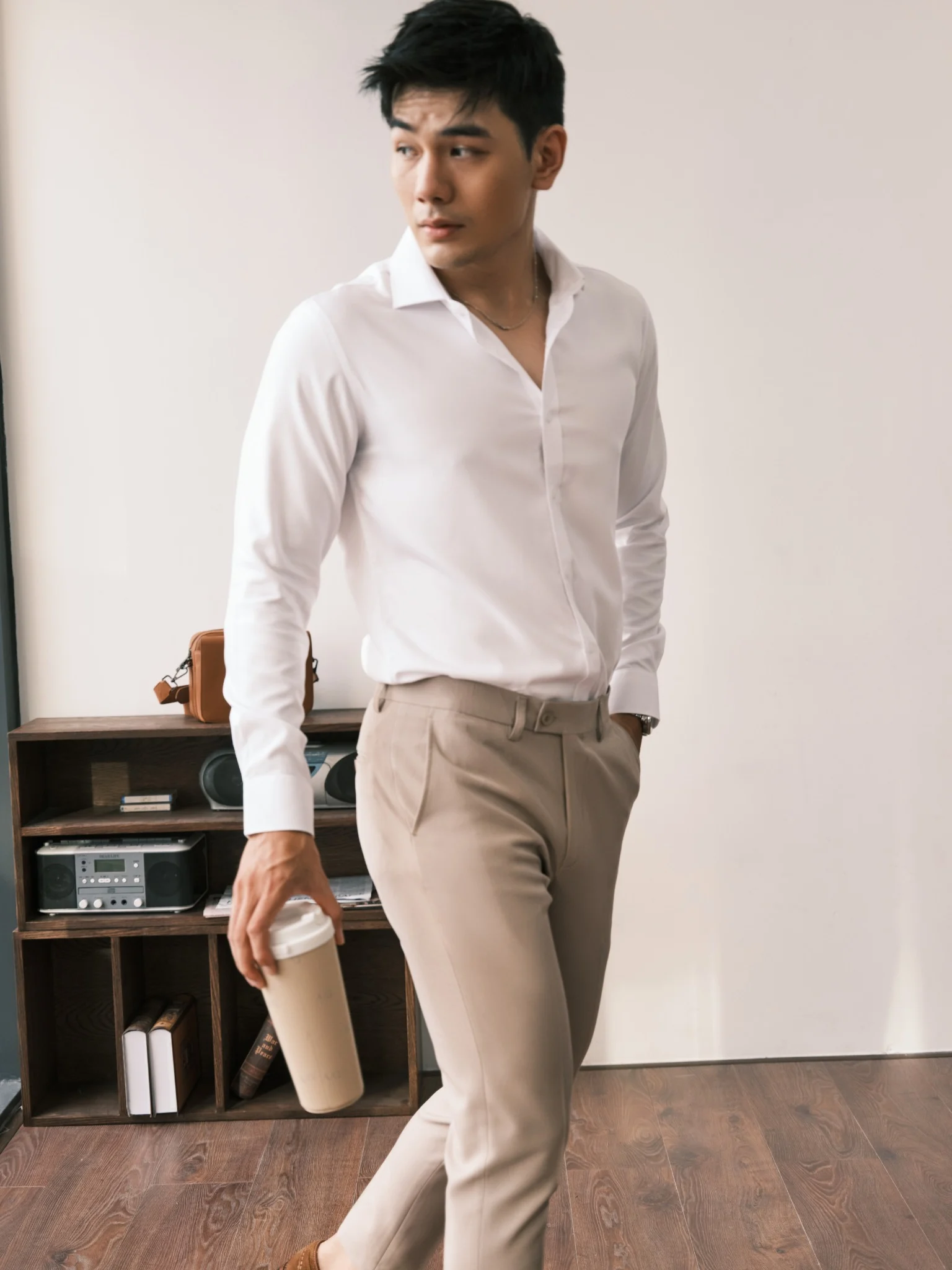  SOMI NAM 001P1-SLIM FIT TRẮNG 