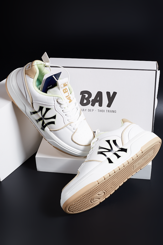  SNEAKER NAM 0822-TRẮNG VIỀN BƠ 