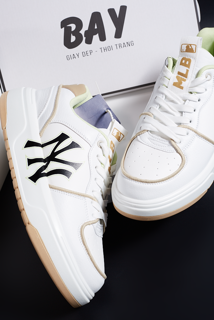  SNEAKER NAM 0822-TRẮNG VIỀN BƠ 