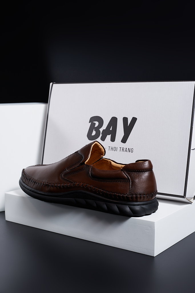  GIÀY MỌI NAM 5767-2-NÂU 