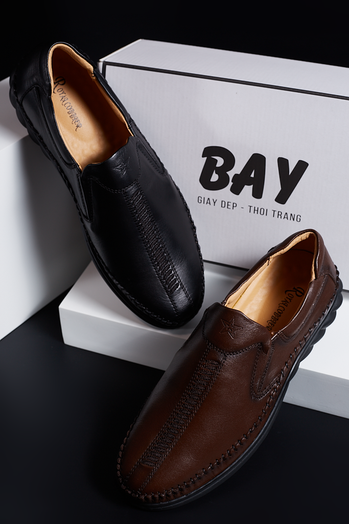  GIÀY MỌI NAM 5767-2-NÂU 