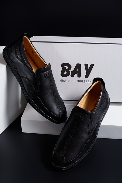  GIÀY MỌI NAM 3266-4-ĐEN 