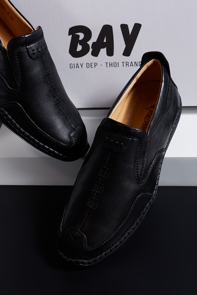  GIÀY MỌI NAM 3266-4-ĐEN 