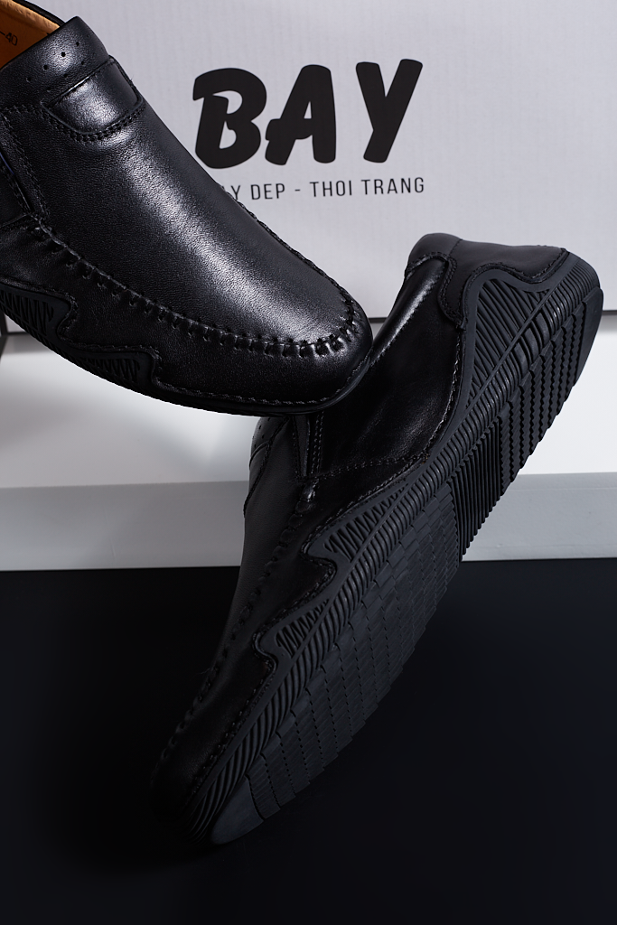  GIÀY MỌI NAM 7676-4-ĐEN 