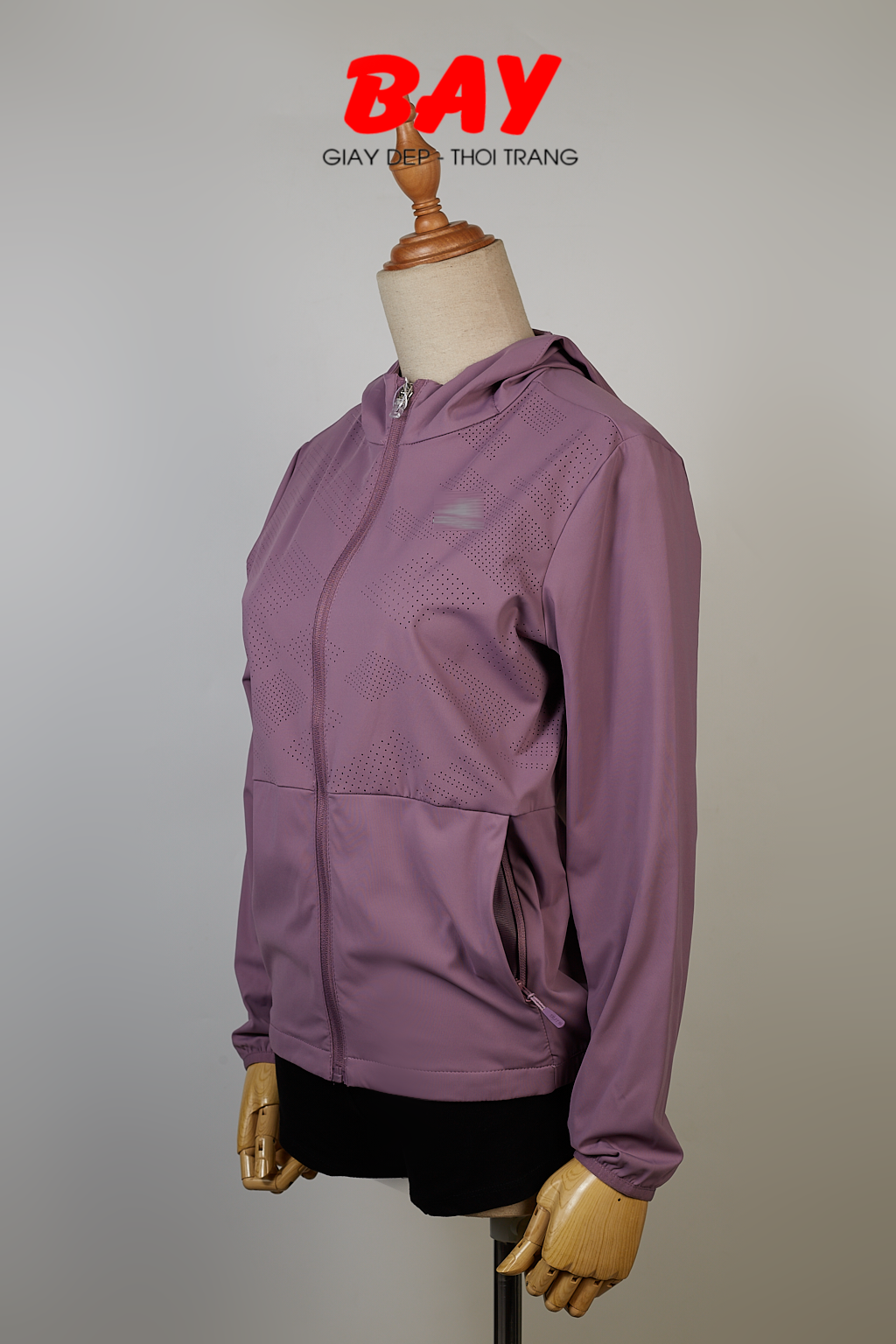  KHOÁC NỮ POLY 23501-TÍM ĐẬM 