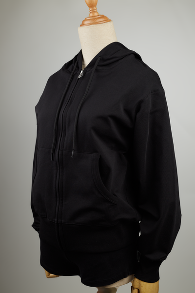  KHOÁC NỮ THUN 1826-LOOSE FIT ĐEN 