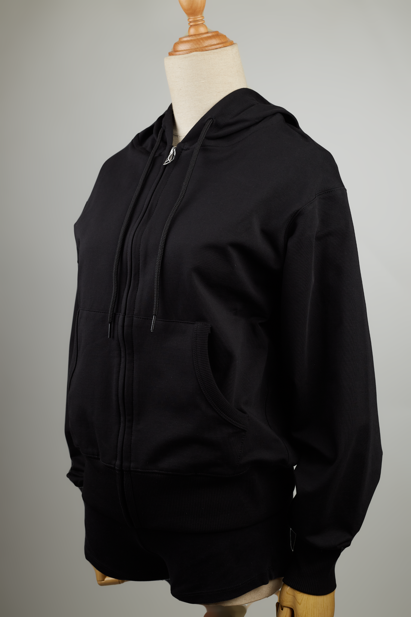  KHOÁC NỮ THUN 1826-LOOSE FIT ĐEN 