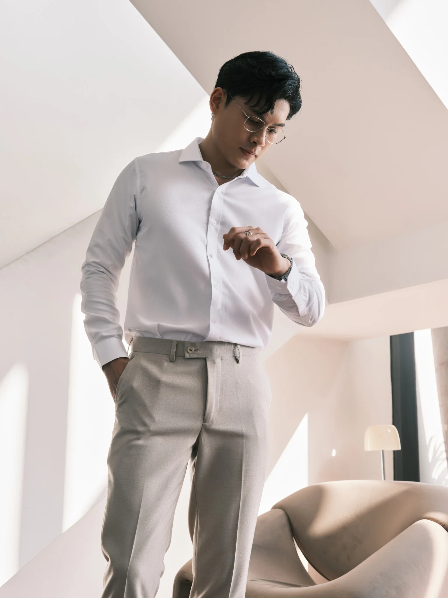  SOMI NAM 002P1-SLIM FIT TRẮNG 