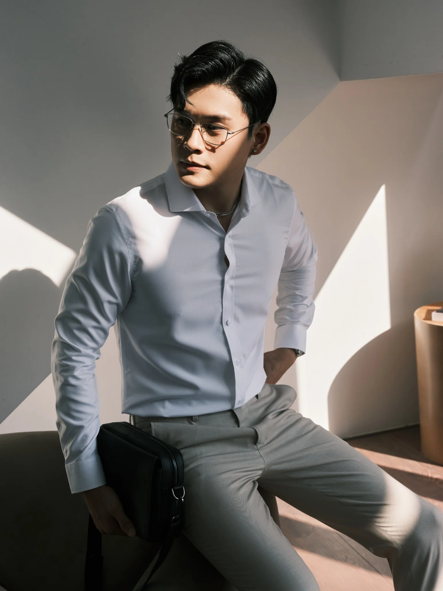 SOMI NAM 002P1-SLIM FIT TRẮNG 