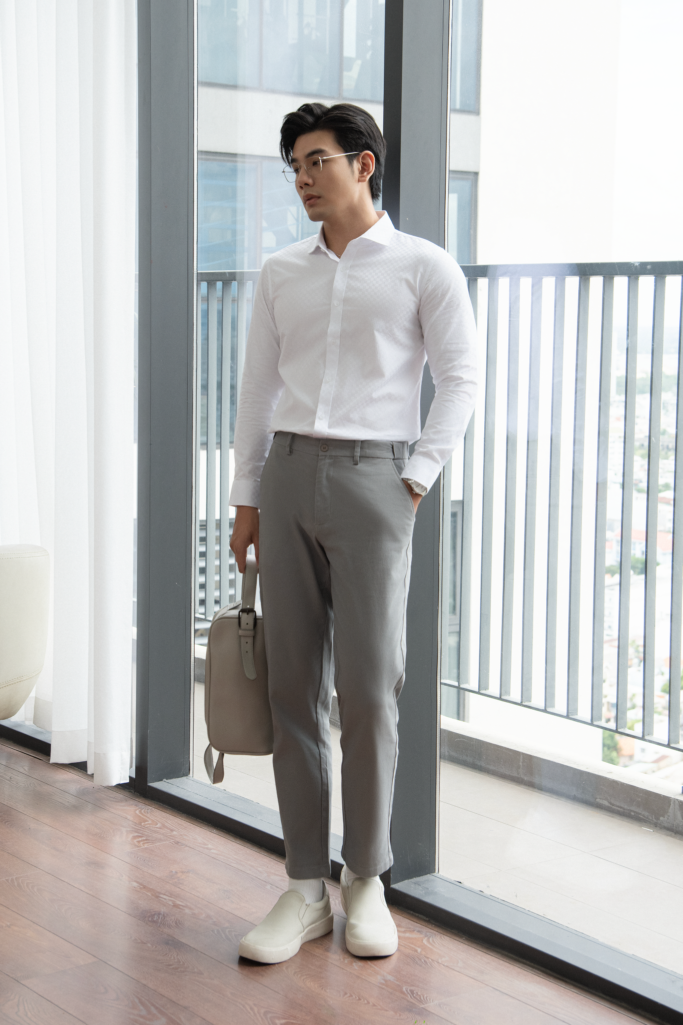  SOMI NAM 005P1-SLIM FIT TRẮNG 