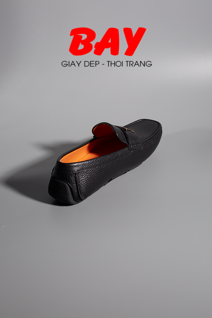  GIÀY MỌI NAM 02-ĐEN KHÓA VÀNG 