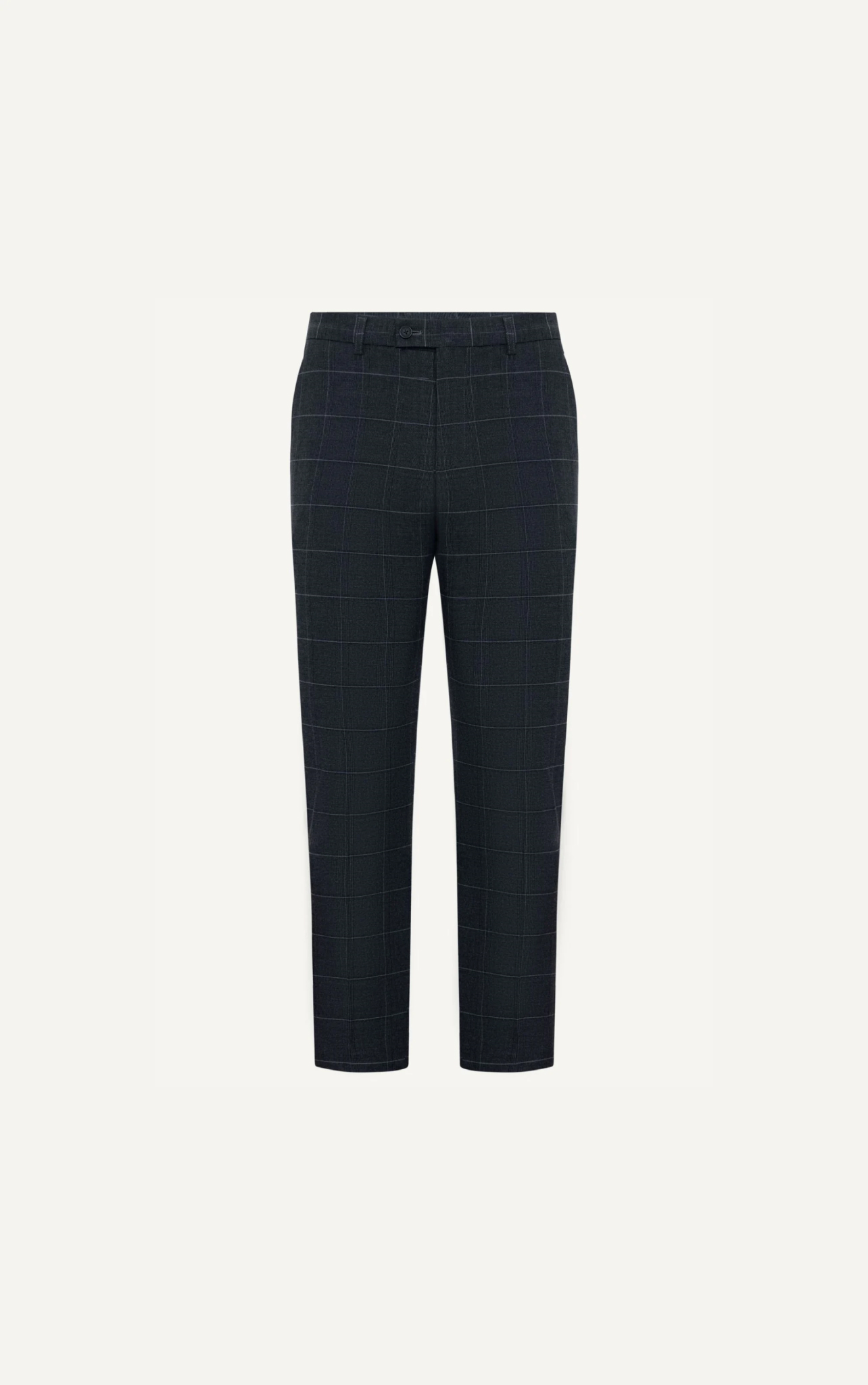  QUẦN TÂY NAM 099-2-SLIM FIT CARO XÁM ĐẬM 