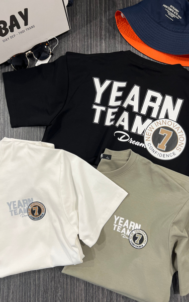  ÁO THUN NAM 67272-REGULAR in YEARN 