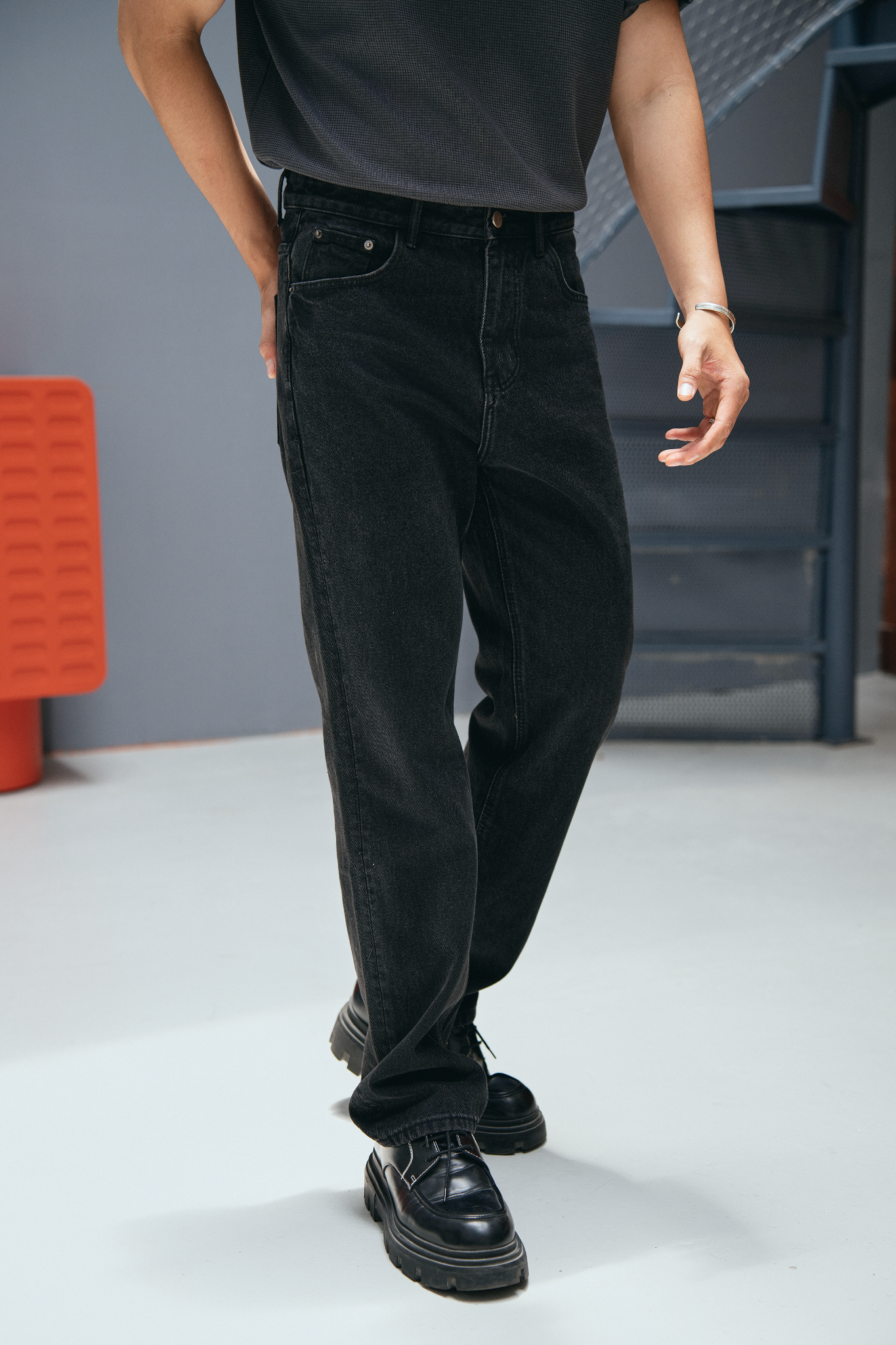  JEAN NAM 2268-LOOSE FIT ĐEN 