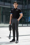  QUẦN TÂY NAM 505-SLIM FIT CARO XÁM LƯNG RÚT CO GIÃN 