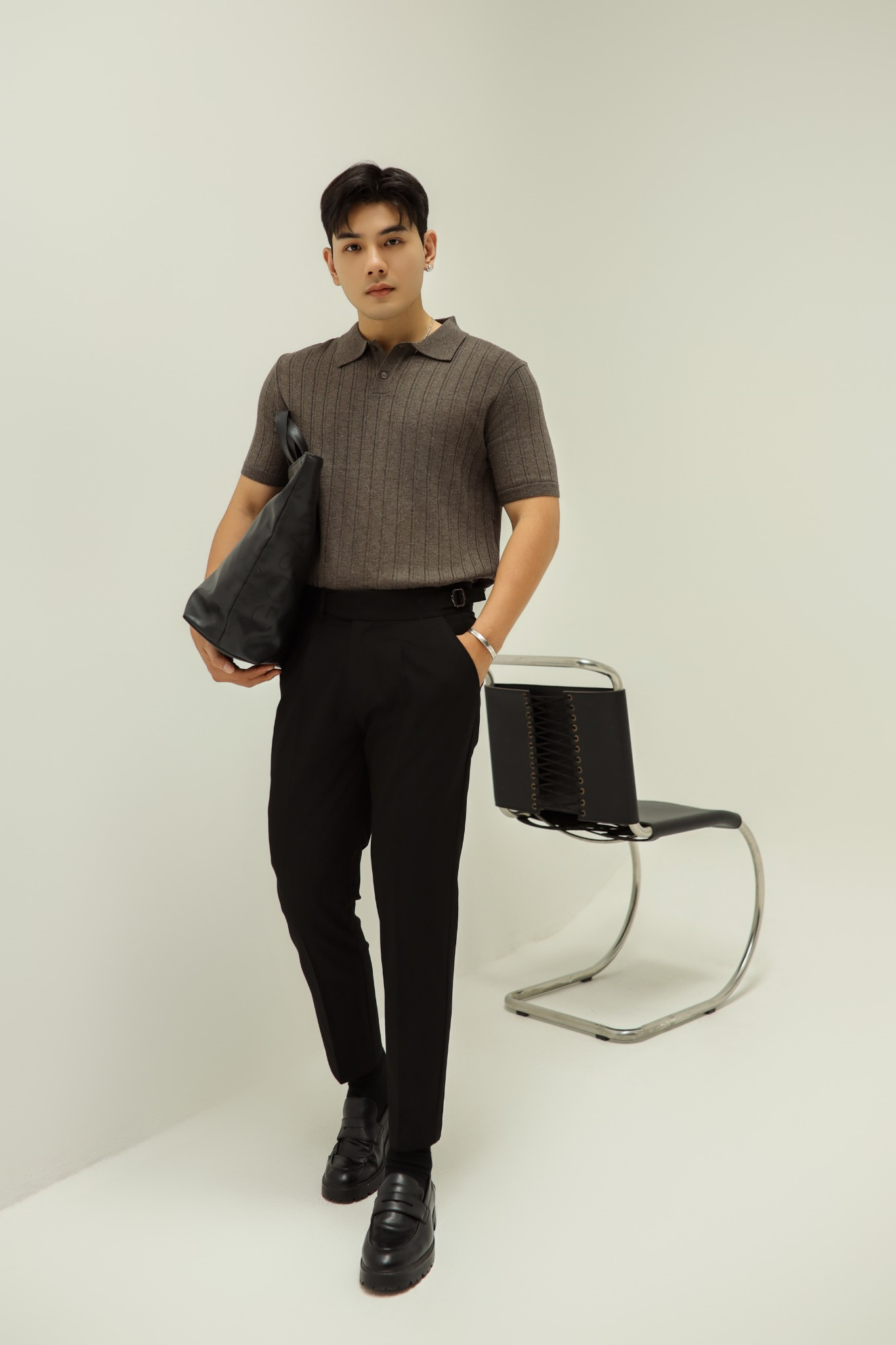  QUẦN TÂY NAM SIDETAB 551-SLIM FIT ĐEN 