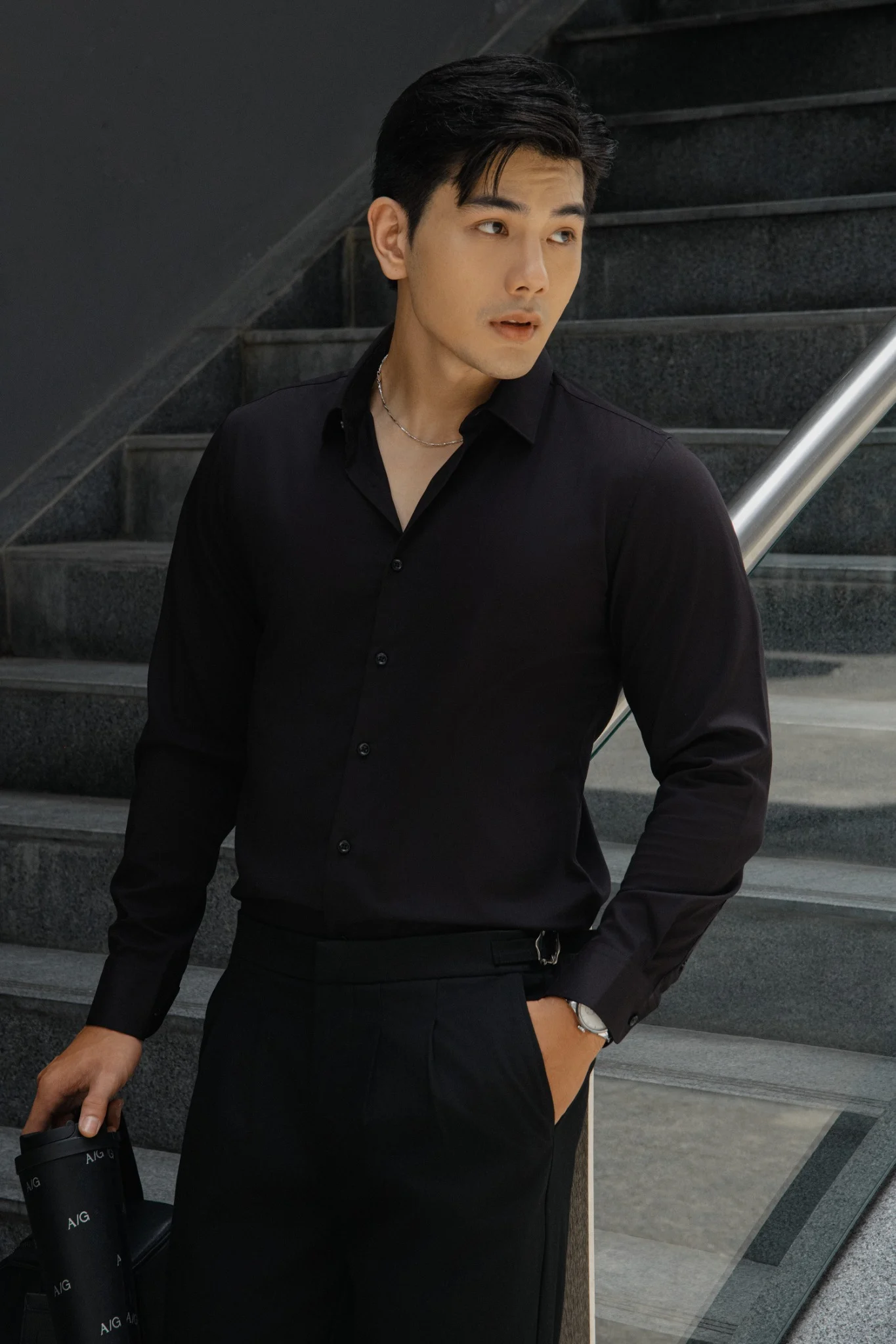  SOMI NAM 5851-SLIM FIT ĐEN 