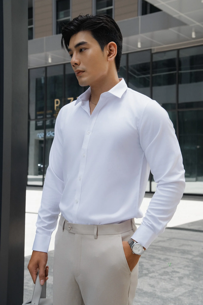  SOMI NAM 5851- SLIM FIT TRẮNG 