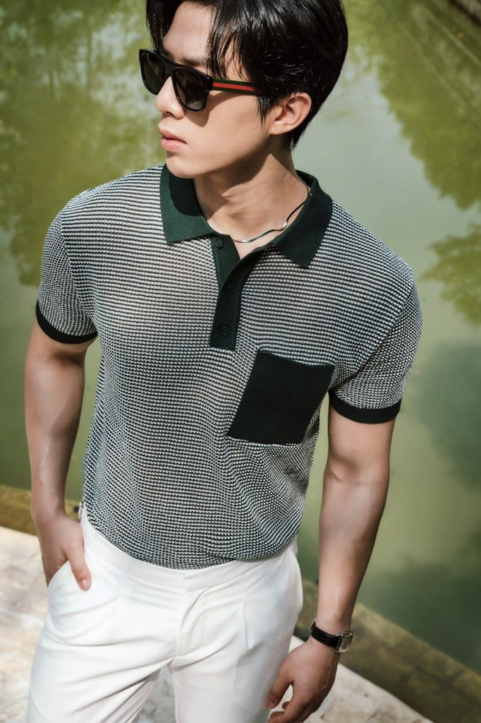  POLO NAM DỆT KIM 604-REGULAR FIT RÊU 