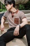  POLO NAM DỆT KIM 604-REGULAR FIT NÂU 