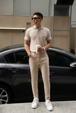  POLO NAM 6101-SLIM FIT KEM VIỀN NÂU 